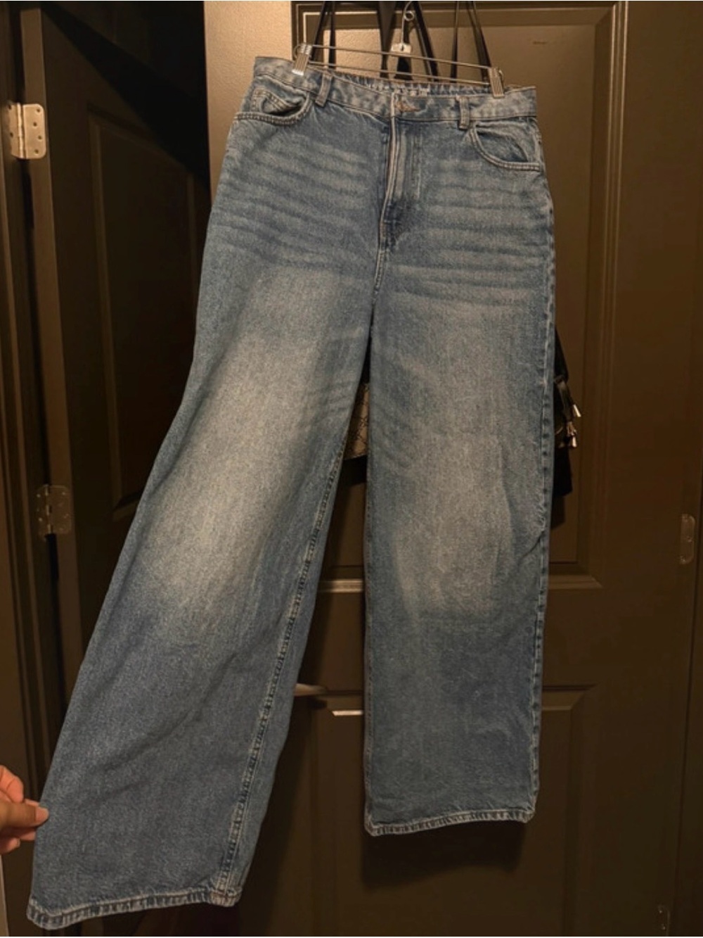 Wide Leg Women's Jeans in Light Blue Wash size 10